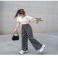 Women 'S Wide -Leg Pants Spring And Summer New Letter Print Pants Women Loose All -Match Trend
