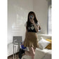 Pleated Skirt Ruffled Fishtail Skirt Women's Summer Sexy High Waist Slim A-line Pencil Skirt Bag Hip Mini Dress
