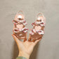 Girls' Sandals Non Slip Soft Sole Summer Bow Decoration Peep Toe Princess Shoes Summer Beach Shoes