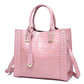 The First Layer of Cowhide Crocodile Pattern Women's Handbags Shoulder Bag Women Fashion Shopping Leather Handbags Large Bags