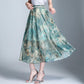 Chiffon Swing Skirt Printed Midi Skirt High Waist Skirt Fashion Versatile