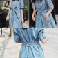 Women T-shirt Dress with Belt Loose Turn-down Collar Casual Loose Big Pocket Short Sleeve Buttons Dress Irregular Split Fork