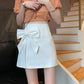 Bow Knot High Waist Slim Skirt Women's Summer A-line Skirt Casual All-match Short Skirt