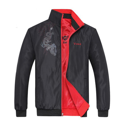 Autumn Men Jacket Coat Stand Collar Casual Sportwear Solid Zipper Outwear Bomber Jacket Male Coats