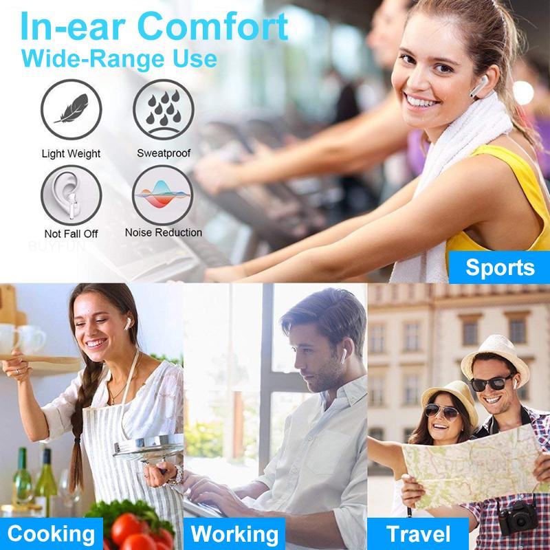 Waterproof 5.0 Earphones Bluetooth HIFI TWS Earbuds Wireless Headphones with 6400mAh Charging Case