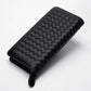 Business Long Wallet Men Women Anti-theft Weave Multi-card Holder Clutch Bag Mobile Phone Coin Bag