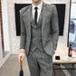 Groom Handsome Wedding Dress Male Fashion Solid Color Suit Business Casual Jacket Pants Suit