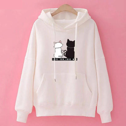 Women's Plush Thick Sweater Autumn and Winter Loose Korean Version of The Wild Student Casual Hooded Sweater Lazy Style Women's Jacket