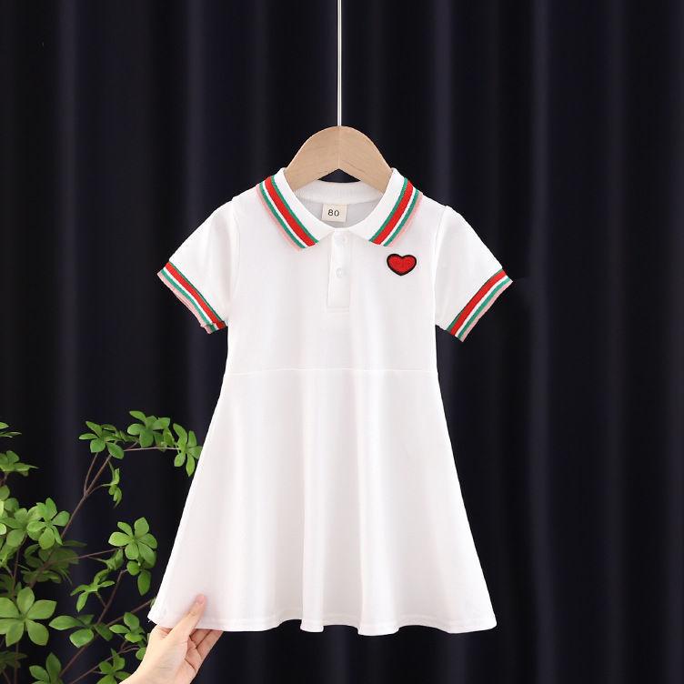 Summer Baby Girls Casual Clothes Dress Cherry Print Short Sleeve Dress Kids Toddler Pageant Dresses