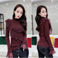 Women Sexy Lace Ruffles Base Jumper Turtleneck Solid Color Knitwear Slim Bottoming Sweaters
