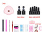 Manicure Set Nail Gel Polish Set Gel Varnish Poly Gel Builder Nail Art Kit 54W UV Lamp Nail Dryer