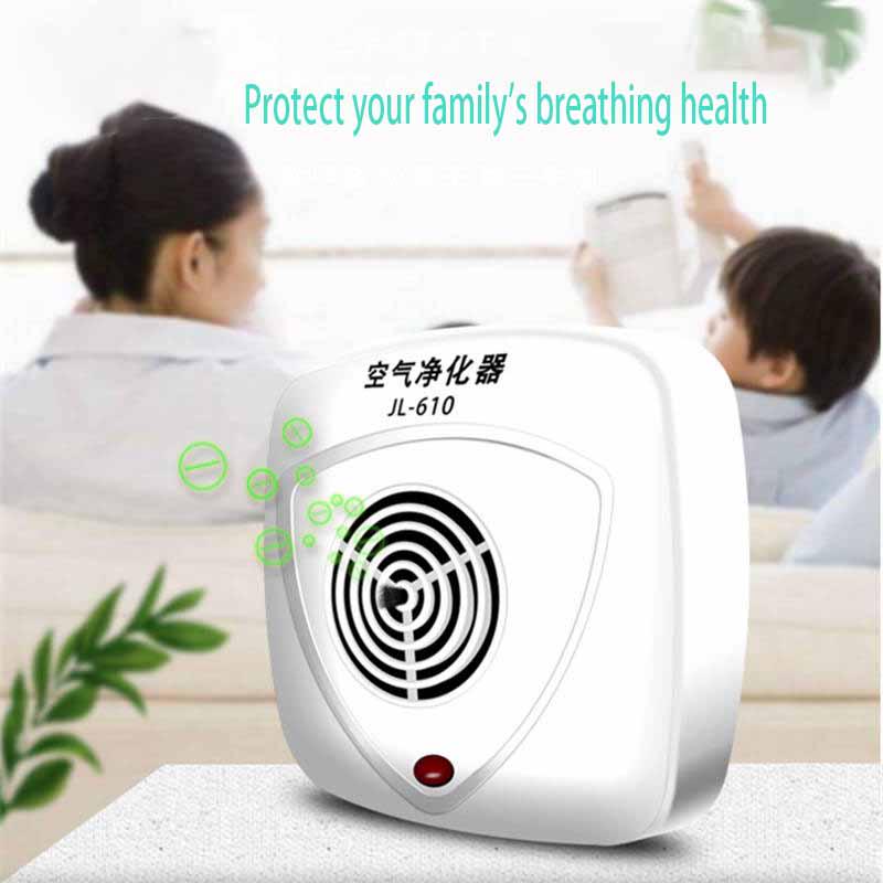 Negative ion portable air purifier smart home no consumables mini formaldehyde removal haze