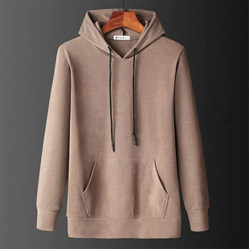 Long-sleeved Sweater Men's Hooded Trendy Plus Size Autumn and Winter Thickened Plus Velvet Hooded Sports Jacket