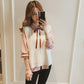 Spring and Autumn Vest Shirt Two-piece Long-sleeved Turn Down Collar Bottoming Shirt Top Shirt