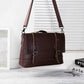 Business Briefcase Men Retro PU Leather Flip Cover Handbag Shoulder Diagonal Computer Bag