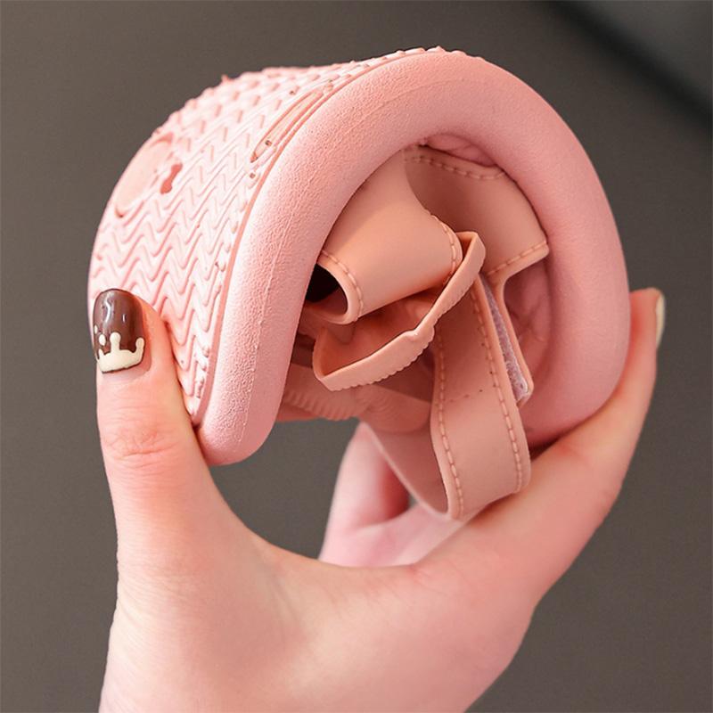 Summer Girls' Solid Color Sandals Non-slip Soft Bottom Middle and Small Children's Student Princess Shoes Open Toe Baby Beach Sandals