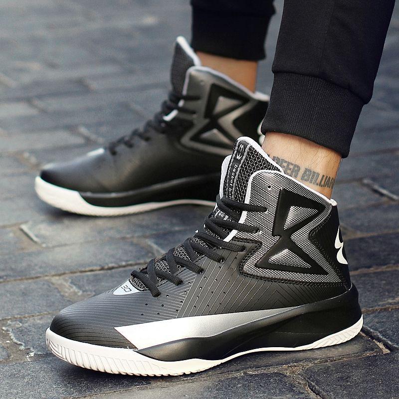 Men Sneakers Running High-top Basketball Shoes Shockproof Comfortable Breathable Lightweight Shoes