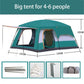 Outdoor Tent Two Rooms and One Living Room 4 To 6 People Thick Rainstorm Camping Tent