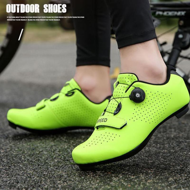 Men's and Women's Cycling Shoes Road Bike Lockless Cycling Shoes Hard-soled Men's Mountain Bike Bicycle Professional Power-assisted Cycling Shoes