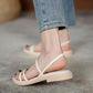 Collocation Long Skirt Real Late Night Sandals Fairy Wind Flat Bottom Tide Student Shoes