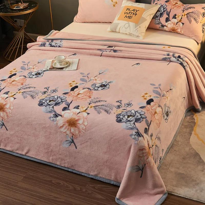 Winter Thick Double-layer Blankets Bedroom Warm Nap Blanket Plus Velvet Double-layer Blanket Dormitory Duvet Cover Blanket