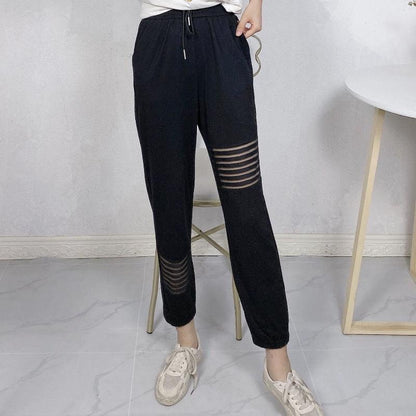 Spring and Summer Girls Casual Thin Sweatpants Loose Fashion Thin Waistband Harem Pants Trend