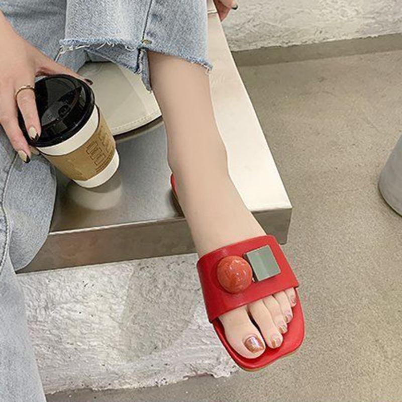 Slippers Women Outdoor Slippers Flat-bottom Slippers Women Outdoor Fashion Beach Sandals and Slippers