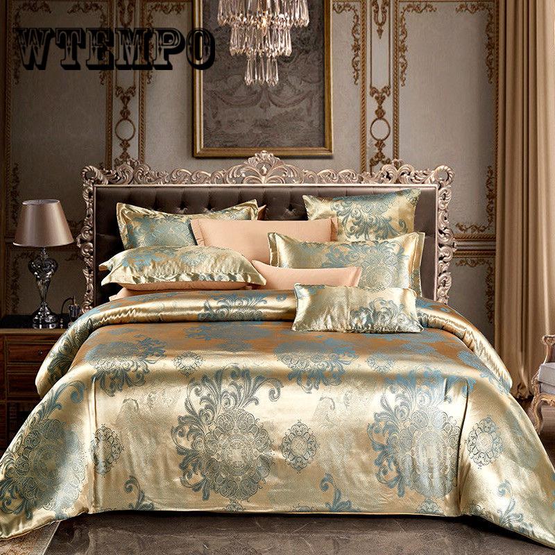 Jacquard Bedding Set Luxury Bed Set Double King Queen Size Bed Sheet Set Duvet Cover