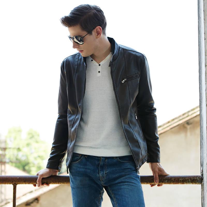 Men's PU Jackets Coats Autumn Winter Motorcycle Biker Leather Jacket Men Clothes Coats M-3X