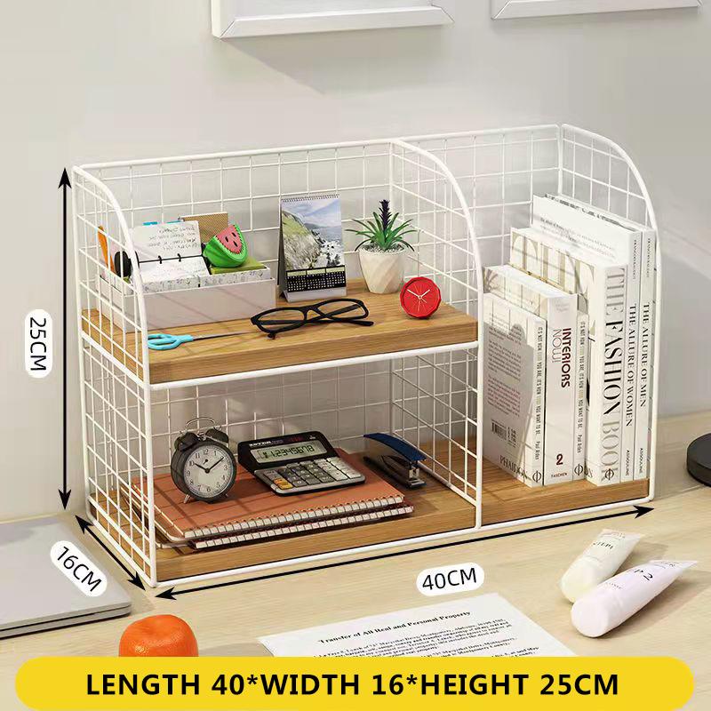 Desk Bookshelf Storage Rack Clutter Storage Rack Office File Storage Rack Children's Desk Hierarchical Bookshelf Snack Storage Rack Organizer