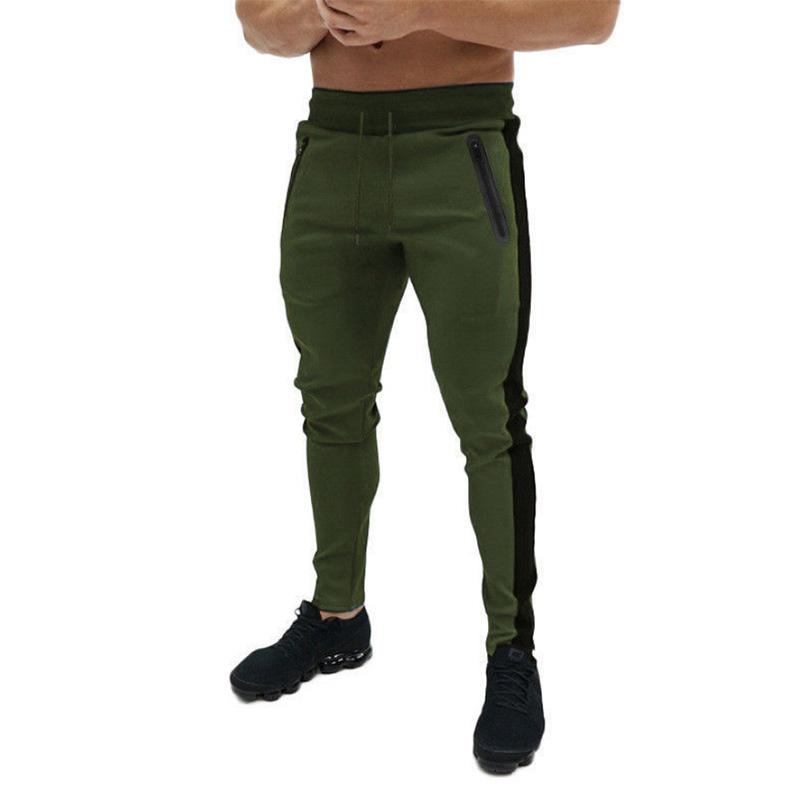 Men's Leisure Sports Solid Color Light Board Slim Fit Fitness Pants Men's Long Pants Small Feet Beam Pants