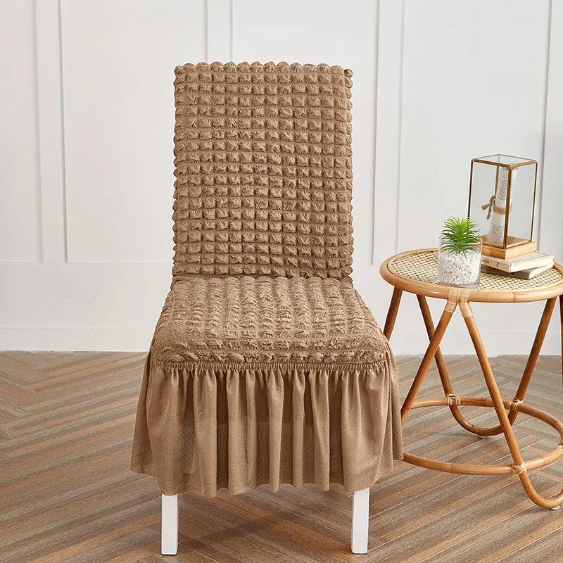 Thick Non-slip Bubble Lattice Chair Cover Elastic Skirt Type One-piece Office Chair Cover Luxury Home Chair Cover