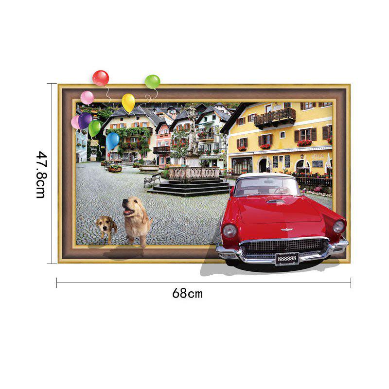 [Wall sticker ]Cartoon 3d City Landscape Wall Stickers For Kids Rooms Nursery Baby Children Bedroom