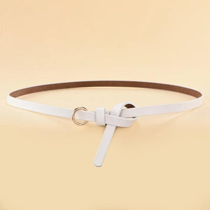Women's Sweater Belt Decoration Can Be Knotted Belt Dress Leather Cowhide Small Belt Skirt Belt Black Sash Belt for Dress