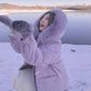 Good Quality Winter Cotton-padded Jacket Women's Mid-length Down Padded Jacket Thickened Warmth Over The Knee Large Fur Collar Padded Jacket