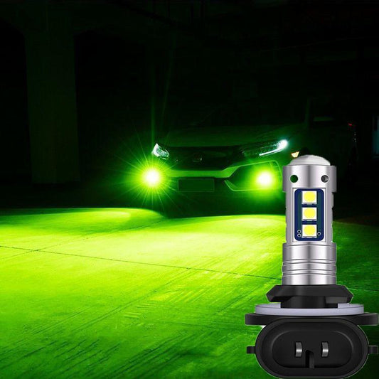 881 Seven Color Natural/ Strobe Light LED Car Front Fog Light 220W Super Bright Headlight Car Light Bulb