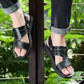 Summer Men's First Layer Soft Cowhide Sandals, Leather Beach Shoes, Casual Men's Shoes, Thick-soled Massage Slippers