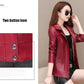 Women's Sheepskin Leather Jacket Autumn and Winter Short  Leather Jacket Slim Large Size Motorcycle Motorcycle Jacket   Sheepskin Coats