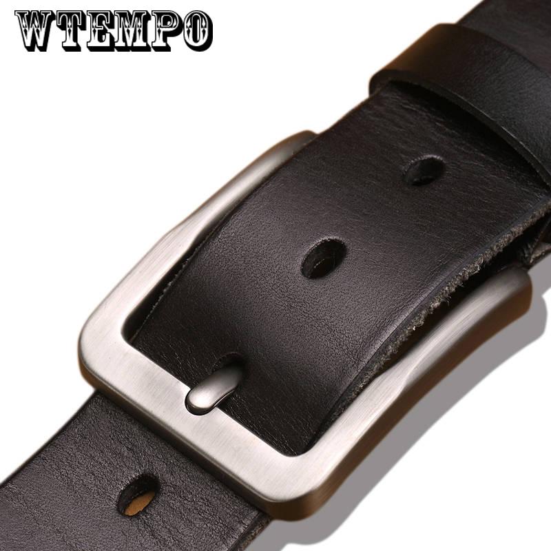 Genuine Leather Belts for Men Luxury Strap Male Belts Classic Vintage brown Belt Casual