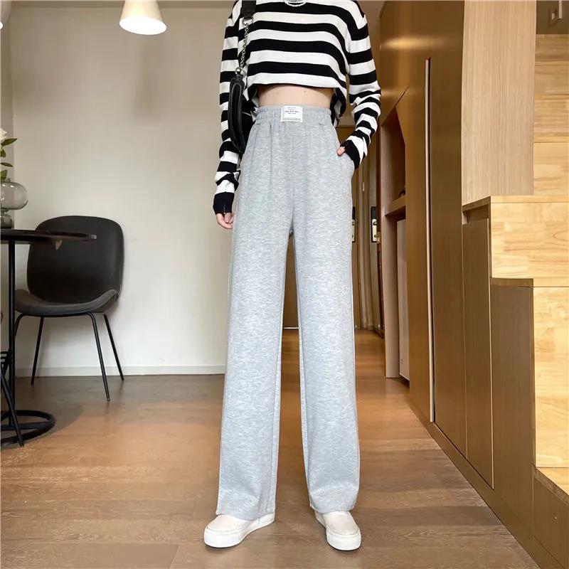 Sports Pants Women's Split Wide Legs High Waist Slimming Loose Straight Casual Pants Women's Wild Guard Pants Women