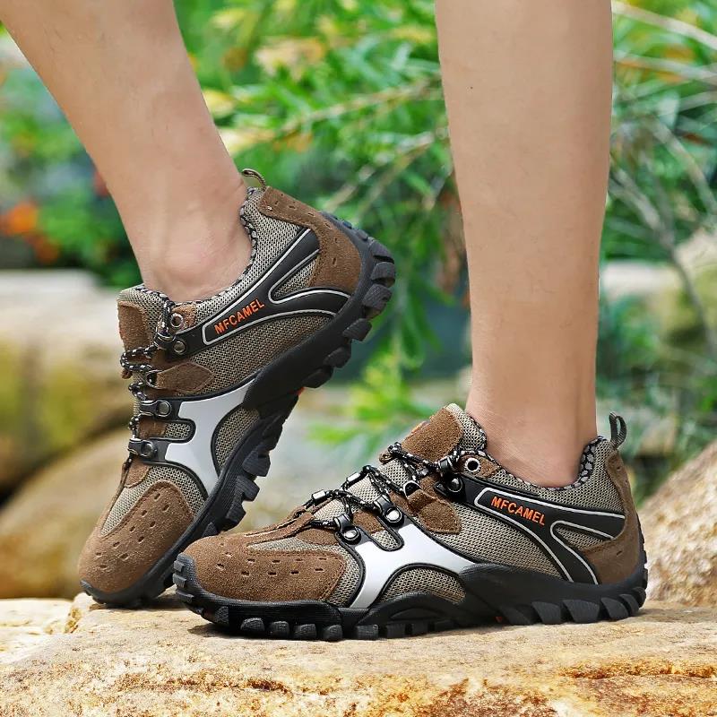 Unisex Hiking Shoes Outdoor Sports Shoes Non-slip Wear-resistant Hiking Shoes Breathable Lightweight Running Shoes Camping Fishing