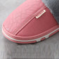 Bag Heel PU Leather Waterproof Winter Cotton Slippers Women's Indoor Household Non-slip Home Warm Cotton Shoes