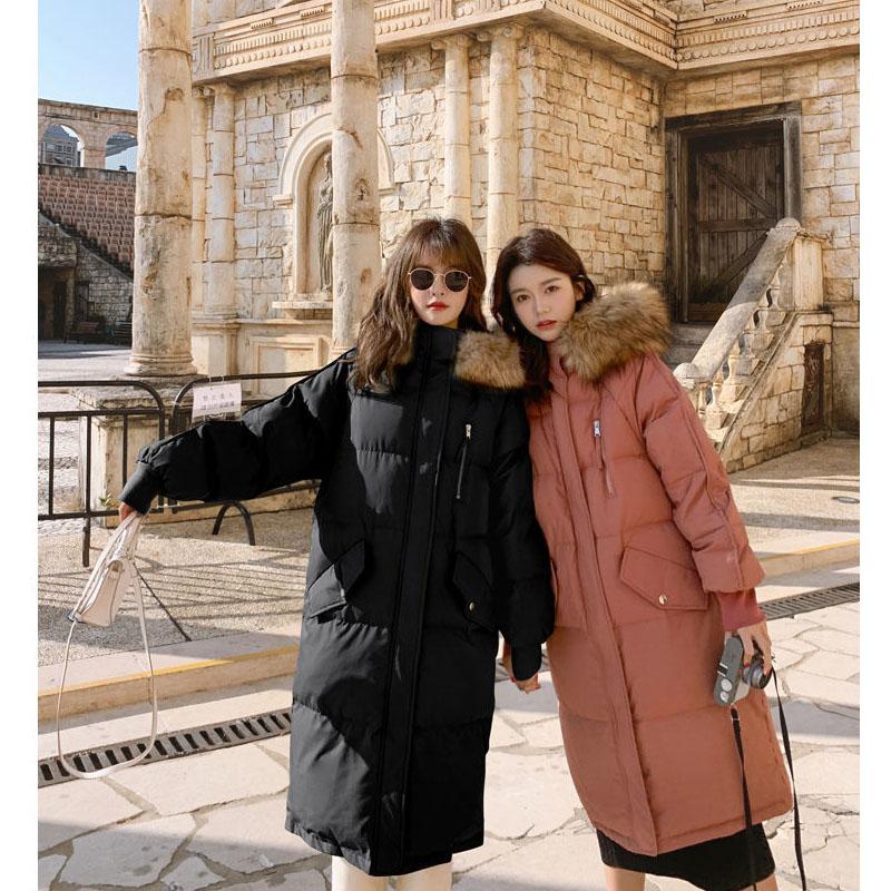 Winter Sisters Wear Student Down Padded Jacket Women Korean Mid-length Thick Fur Collar Padded Jacket