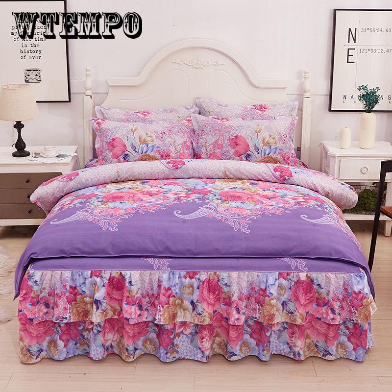 Bedding Sets Queen Size Quilt Cover Bed Sheet Pillowcase Bed Cover Set for Kids Single