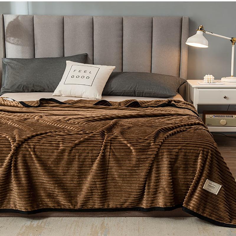 Winter Coral Fleece Blanket Plus Velvet Thick Double-sided Fleece Sheets Flannel Dormitory Single Bed Blanket