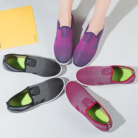 Women's Trendy Fashion Cloth Shoes Walking Shoes Comfortable and Wear-resistant Single Shoes Breathable Non-slip Shoes