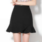 Flounce High Waist Mini Mermaid Skirt Trumpet Elastic Waist Short Female Bottoms Skirt Women Skirts