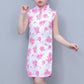 Children Dress Children's Tang Suit Girls Summer Thin Dress Cheongsam Printed Floral Cheongsam Chinese Style Sleeveless Dress