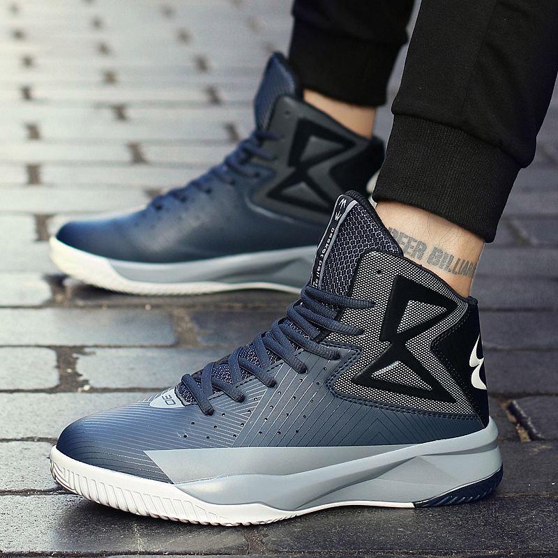 Men Sneakers Running High-top Basketball Shoes Shockproof Comfortable Breathable Lightweight Shoes