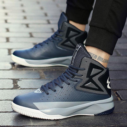 Men Sneakers Running High-top Basketball Shoes Shockproof Comfortable Breathable Lightweight Shoes